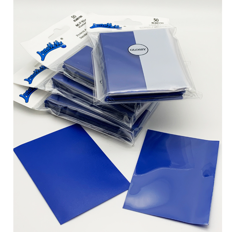 Lenayuyu 600pcs PROTECTOR Card Sleeves blue 66mm*91mm Glossy